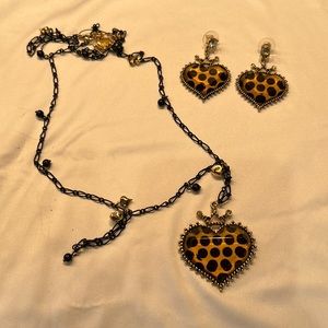 Betsy Johnson necklace and earrings vintage!